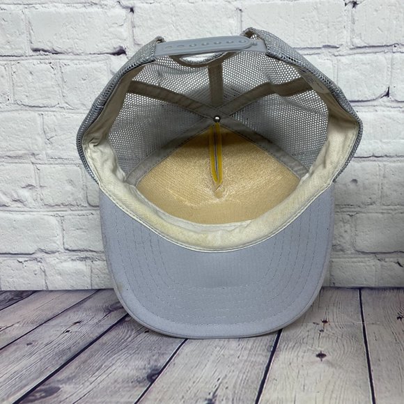 Vintage Hat Cap Snapback Gray Municipal District of Brazeau Trucker Mesh Leaf - Picture 5 of 9